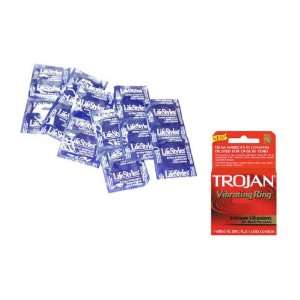   Extra Strength Lubricated 72 condoms Plus TROJAN VIBRATING RING