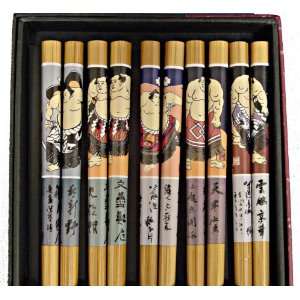  Bamboo Chopsticks 5 Pair Set   Sumo