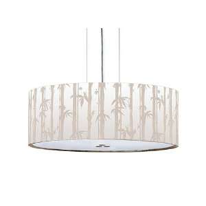  Bambou white suspension lamp