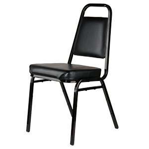  Black Stack Chair with 2 Thick Seat