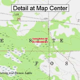  USGS Topographic Quadrangle Map   Saint Helen NE, Michigan 