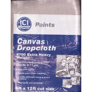 ICI Paints Canvas Dropcloth   #700 Extra Heavy Weight   9 x 12 