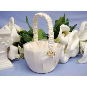 Flower Girl Baskets 7 Inch Tall, Ivory Health & Personal 