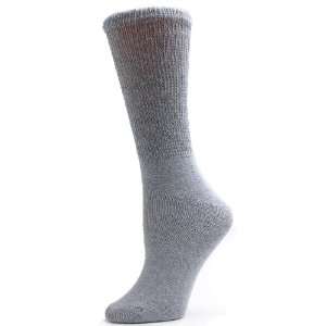 Sole Pleasers Womens Grey Diabetic Crew Socks   3 Pairs [Health and 