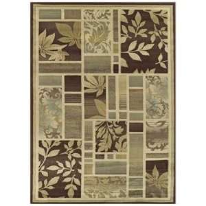  Tremont Collection Leafy Screens Chocolate 3x5 Area Rug 