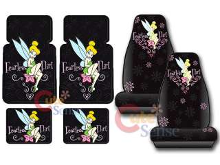 TinkerBell 12pc Auto Car Seat Covers Accessories Set  