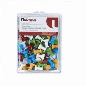  Assorted Rainbow Color Push Pins with 3/8 Point Office 