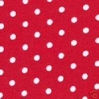 AUNT SUKEYS CHOICE cotton quilt fabric POLKA DOTS red  
