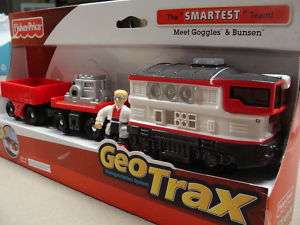 Geo Trax Train Goggles & Bunsen The Smartest Team   NEW  
