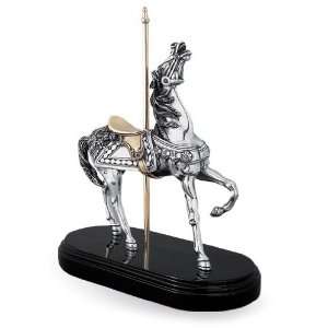 Silver Carousel Horse 