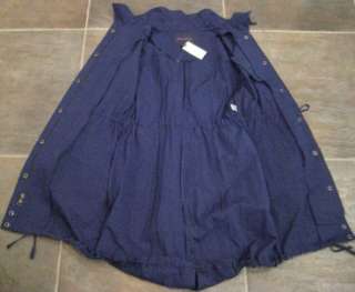 BANANA REPUBLIC Large Women NWT $150 Rain Coat Jacket Navy Blue All 