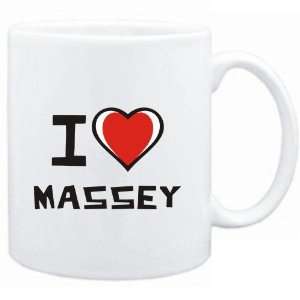  Mug White I love Massey  Last Names