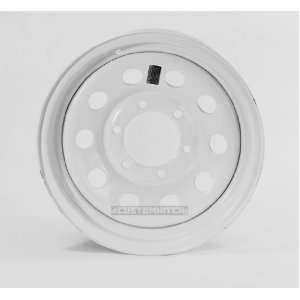 eCustomRim Trailer Rim Wheel 15 15X6 6 Lug Hole Bolt Wheel White 