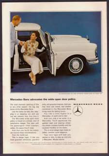 1965 white Mercedes Benz 220 Sedan Photo car print ad  