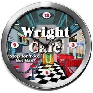  WRIGHT 14 Inch Cafe Metal Clock Quartz Movement Kitchen 