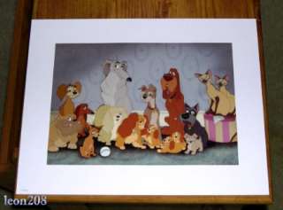 Disney Lady And The Tramp 2006 Lithograph Set, NEW  