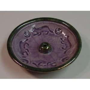   Moon   Orchid Color   4.5 Incense Burner (#2)   De Baun Fine Ceramics