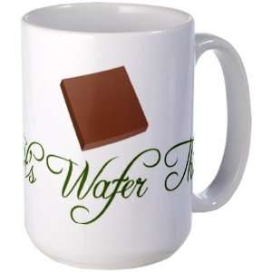  Its Wafer Thin Humor Large Mug by  Everything 