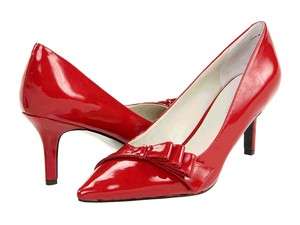 NINE WEST Avantgard RED Pumps Shoes Heels Synthetic Patent Leather 