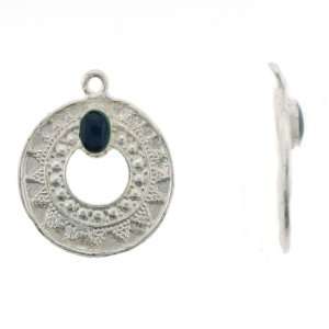 Silver Plated   Pendant   Round   Sold by Package   Approx. 1  Lead 