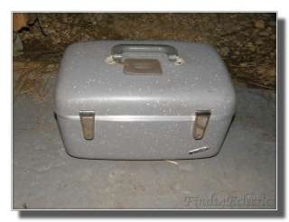 Vintage Gray Neevel Tour Lite Train Travel Case Suitcase  