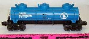 Lionel New 6 26179 Great Northern 3 dome tank car  
