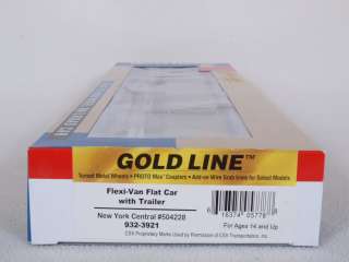   Gold 3921 HO RTR Flexi Van Flat Car w/ 2 Trailers NYC #504228  
