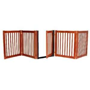   Walk Through Hardwood Pet Gate   Cherry Stain   Made in the USA Baby