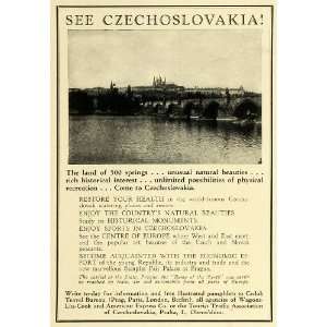 1930 Ad Czechoslovakia Tourism Cedok Travel Bureau Bridge Architecture 