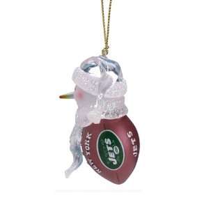   Jets NFL Acrylic Touchdown Snowman Ornament (2.75) 