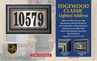 Finally, an attractive, high quality lighted address plaque at an 