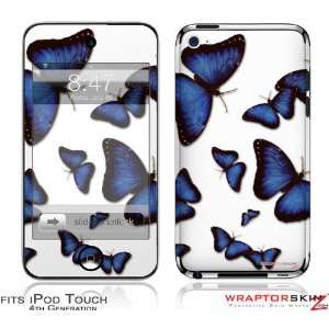  iPod Touch 4G Skin   Butterflies Blue by WraptorSkinz 