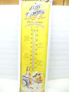 Guss Towing Thermometer Dont Get Caught Tin Litho.  