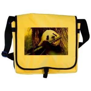  Messenger Bag Panda Bear Eating 