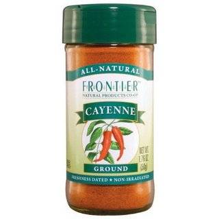 Frontier All Natural Cayenne Pepper, Ground, 1.76 Ounce Bottles (Pack 