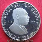 GUINEA 1969 100 FRANCS SILVER PROOF MARTIN LUTHER KING 