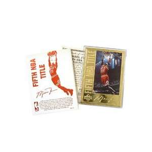  Michael Jordan Career Gold Foil Card #13   5th NBA Title 