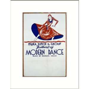  WPA Poster (M) Festival of modern dance   Myra Kinch 