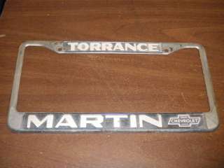 Torrance Martin Chevrolet License Plate Frame Single  