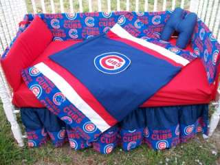 New custom baby Crib Bedding Set mw CHICAGO CUBS fabric  