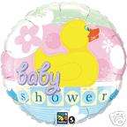 BABY Shower Rubber Ducky DUCK Boy Girl Mylar Balloon  