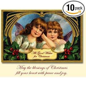 Old World Christmas Angelic Wishes Christmas Cards Pack of 10 Cards 