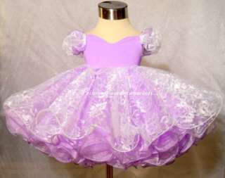 Lavender and White National Pageant Dress Shell  