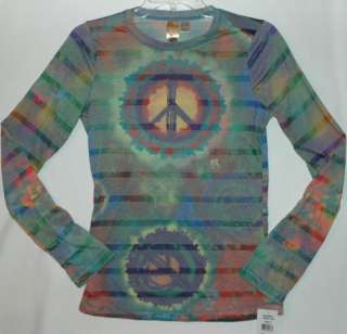 Live to Be Spoiled Peace Sign top, Juniors M L XL NWT  