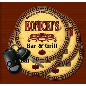  KONICKIS Family Name Bar & Grill Coasters Kitchen 