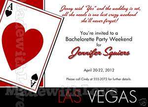 Las Vegas Bachelorette or Bridal Shower Invitations  