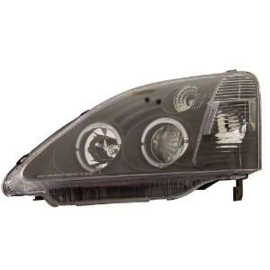   CIVIC 02 04 3 DR PROJECTOR HEADLIGHTS HALO BLACK CLEAR Automotive
