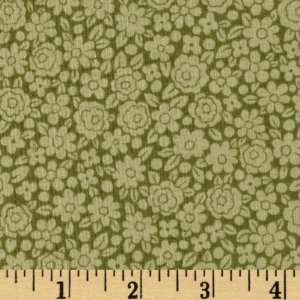  44 Wide Rue Saint Germain Flowers Green Fabric By The 