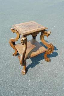 French Dragon Table GREAT Carved Detail  