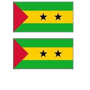 São Tomé and Príncipe Flag Stickers Decal Bumper Window Laptop 